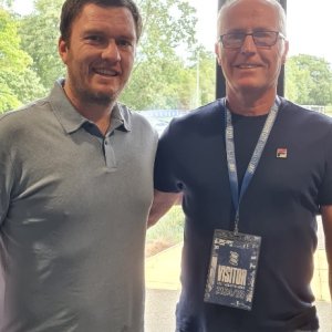 Gary Gardner and OSC member Born on the Kop